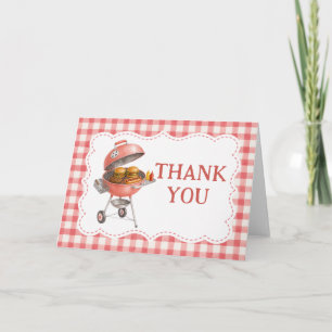 Tarjeta de agradecimiento para baby shower de Red 