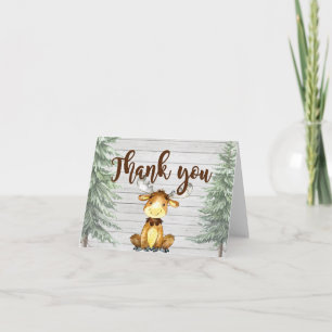 Tarjeta de agradecimiento para baby shower de Reno