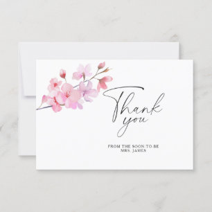 Tarjeta de agradecimiento para baby shower de Saku