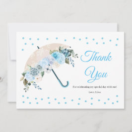 Tarjeta de agradecimiento para baby shower de somb