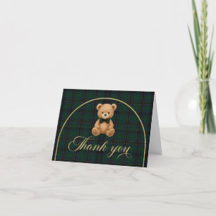 Tarjeta de agradecimiento para baby shower de tart