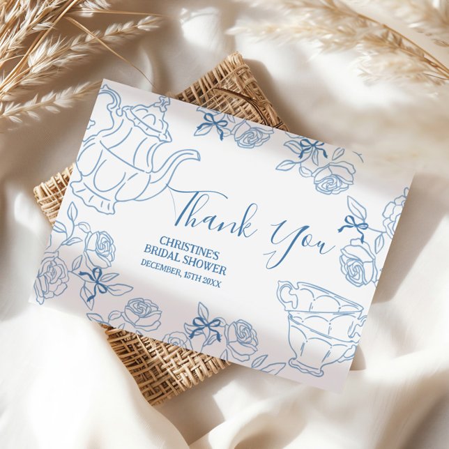Tarjeta de agradecimiento para baby shower de té T (Subido por el creador)