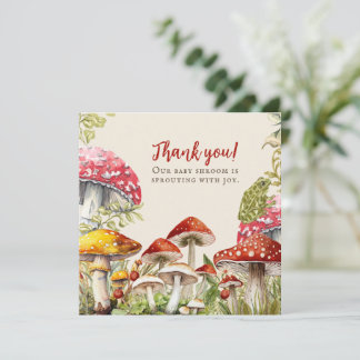 Tarjeta de agradecimiento para baby shower de Un C