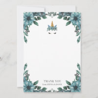 Tarjeta de agradecimiento para Baby Shower de unic