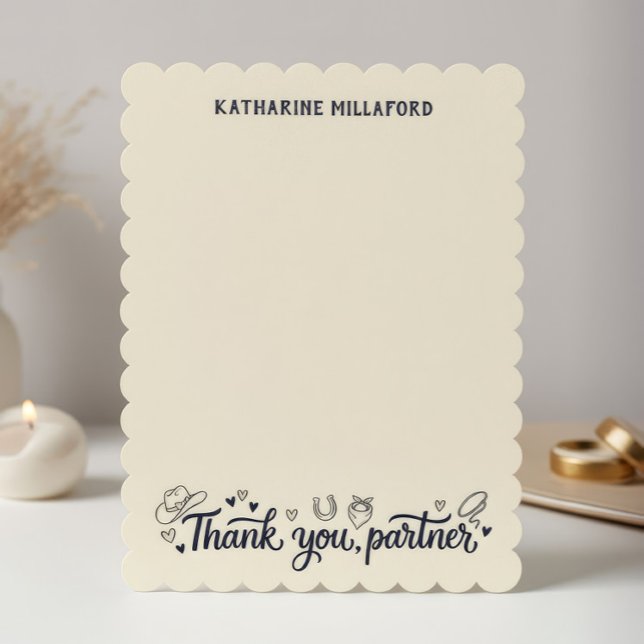 Tarjeta de agradecimiento para baby shower de vaqu (Subido por el creador)