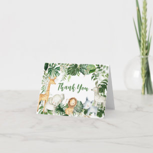 Tarjeta de agradecimiento para baby shower de Wild
