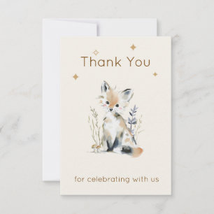Tarjeta de agradecimiento para baby shower de Zorr