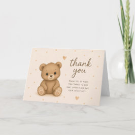 Tarjeta de agradecimiento para baby shower del osi