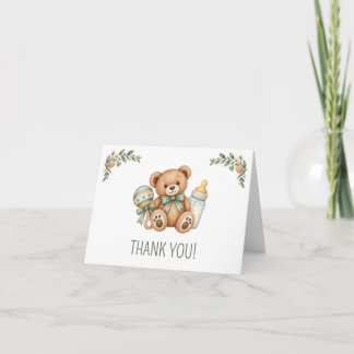 Tarjeta de agradecimiento para baby shower del osi