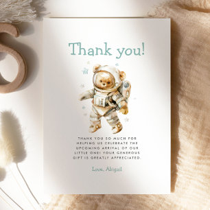 Tarjeta de agradecimiento para baby shower del osi