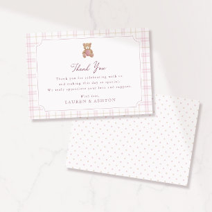 Tarjeta de agradecimiento para baby shower del osi