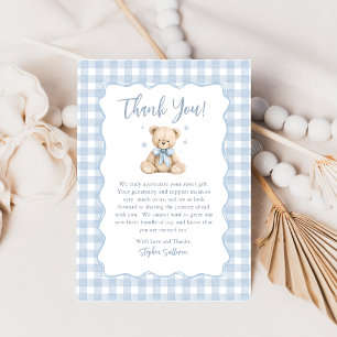 Tarjeta de agradecimiento para baby shower del osi