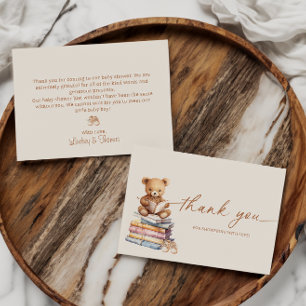 Tarjeta de agradecimiento para baby shower del osi