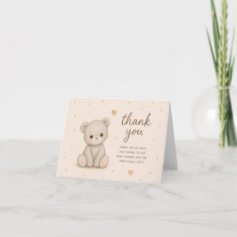 Tarjeta de agradecimiento para baby shower del osi