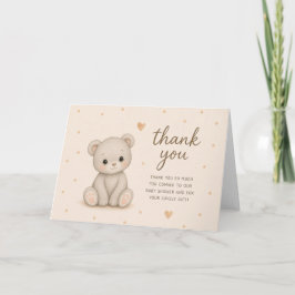 Tarjeta de agradecimiento para baby shower del osi