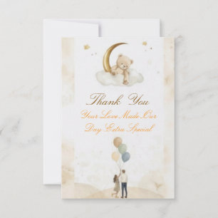 Tarjeta de agradecimiento para baby shower Dreamy