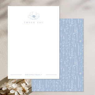 Tarjeta de agradecimiento para baby shower Dusty B