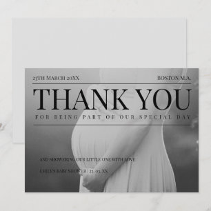 Tarjeta de agradecimiento para baby shower editori
