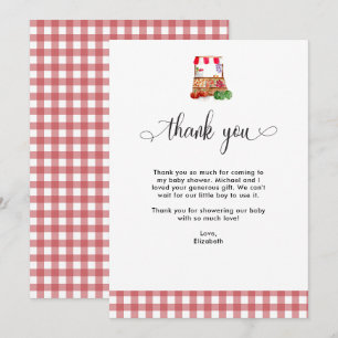 Tarjeta de agradecimiento para Baby Shower en Merc
