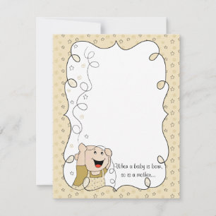 Tarjeta de agradecimiento para baby shower, estrel