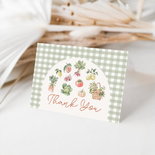 Tarjeta de agradecimiento para baby shower Green F