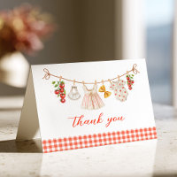 Tarjeta de agradecimiento para baby shower italian