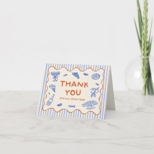 Tarjeta de agradecimiento para baby shower italian