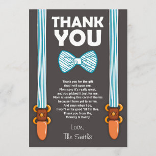 Tarjeta de agradecimiento para Baby Shower Little 