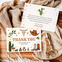 Tarjeta de agradecimiento para Baby Shower Little 