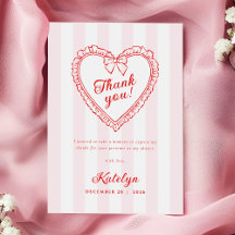 Tarjeta de agradecimiento para baby shower Little