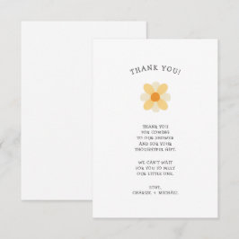 Tarjeta de agradecimiento para baby shower Little