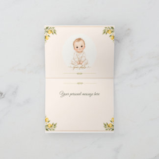 Tarjeta de agradecimiento para baby shower Mediter
