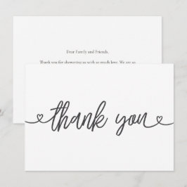 Tarjeta de agradecimiento para baby shower minimal