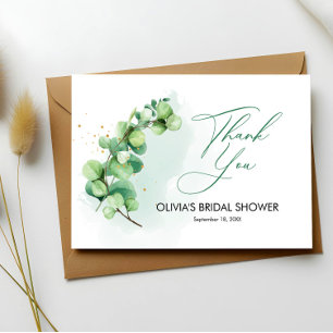 Tarjeta de agradecimiento para baby shower minimal
