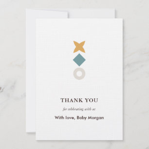 Tarjeta de agradecimiento para baby shower Minimal