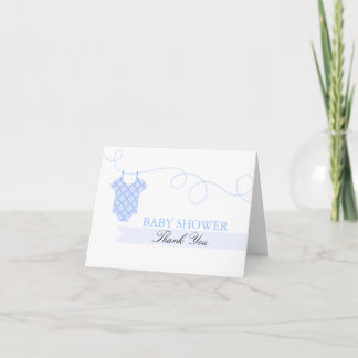 Tarjeta de agradecimiento para baby shower moderna