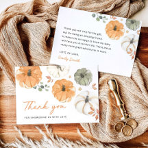 Tarjeta de agradecimiento para baby shower neutral