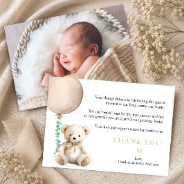 Tarjeta de agradecimiento para baby shower Neutral