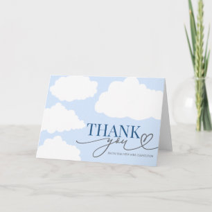 Tarjeta de agradecimiento para baby shower nupcial