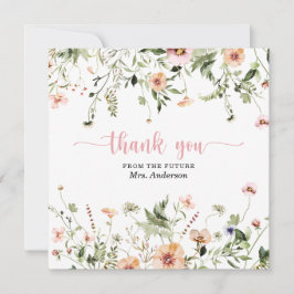 Tarjeta de agradecimiento para baby shower nupcial