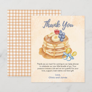 Tarjeta de agradecimiento para baby shower Pancake