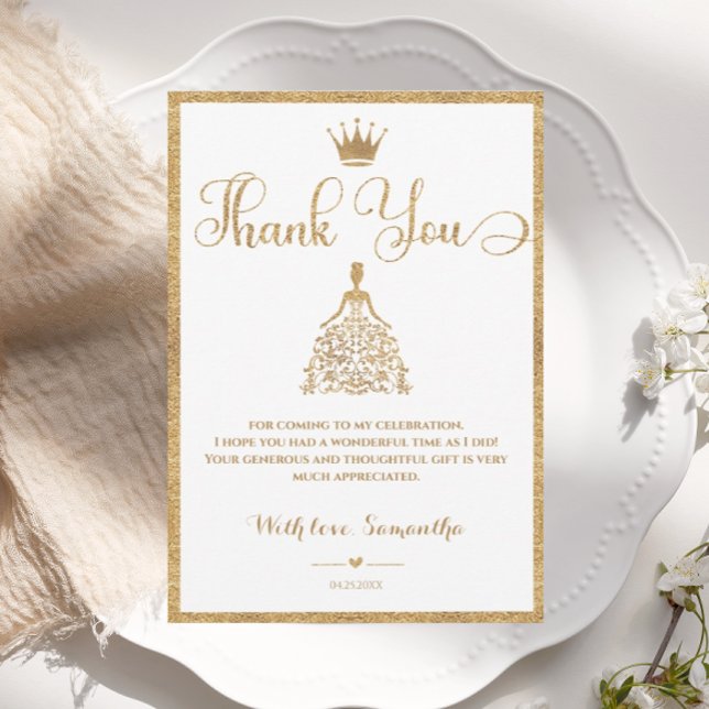 Tarjeta de agradecimiento para Baby Shower Princes (Subido por el creador)
