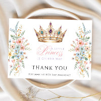 Tarjeta de agradecimiento para Baby Shower Princes