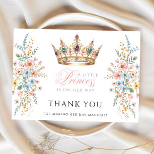 Tarjeta de agradecimiento para Baby Shower Princes