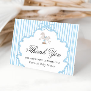 Tarjeta de agradecimiento para baby shower Rocking