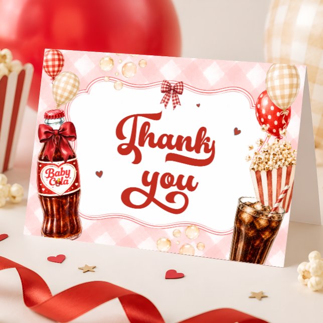 Tarjeta de agradecimiento para baby shower She's R (Subido por el creador)