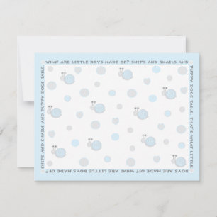 Tarjeta de agradecimiento para baby shower, "Snips