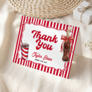 Tarjeta de agradecimiento para Baby Shower Soda Po
