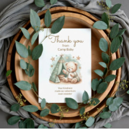 Tarjeta de agradecimiento para Baby Shower Teddy B