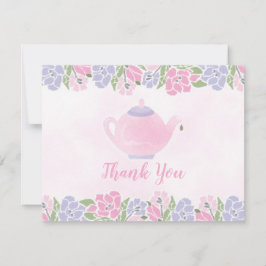 Tarjeta de agradecimiento para baby shower Tetera 